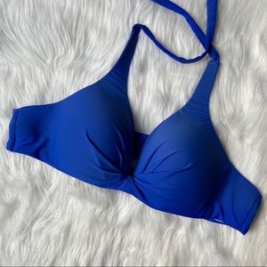 H2oh Colours Blue Self Tie Bikini Top
